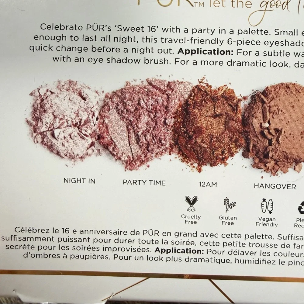 PUR Eyeshadow Palette Let The Good Times Roll Pink Neutral Tan Compact Makeup